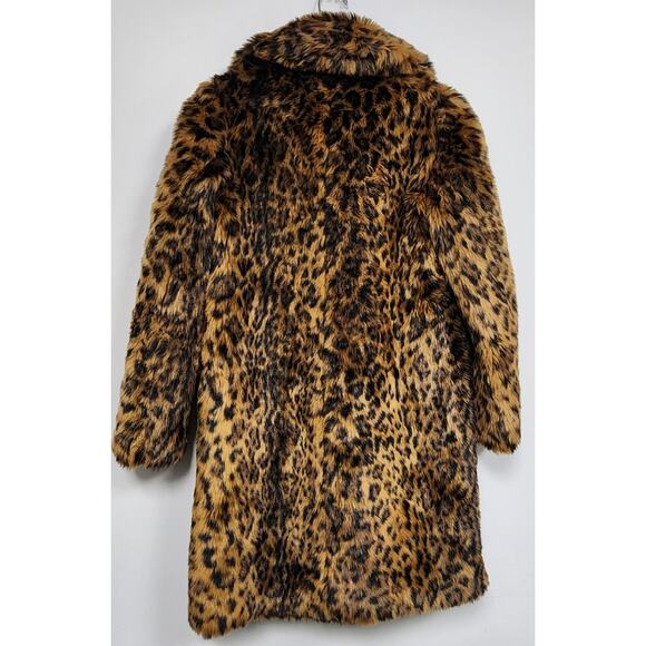 J. CREW Womens Faux-Fur Leopard Animal Print Coat-Size XXS - Picture 3 of 11